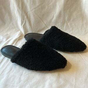 Marc Fisher LTD Womens Black Sibrinna Shearling Mules-Size 10 M   NWOB